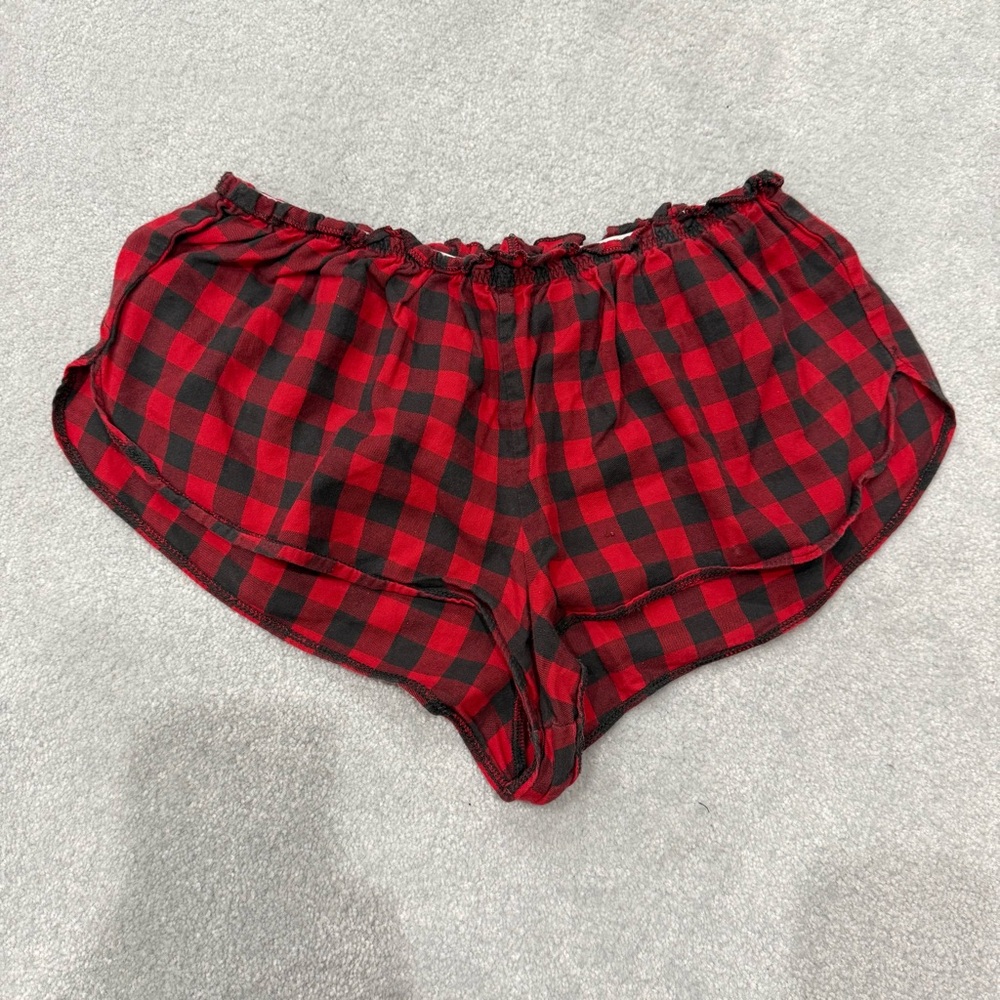 PINK Victoria's Secret Plaid Lounge Shorts